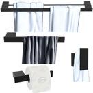 Kit Acessórios Para Banheiro 4 Peças Duplo Preto SF.Master