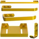 Kit Acessórios Para Banheiro 5 Peças Dourado UN Plus Kit Acessórios Para Banheiro 5 Peças Dourado UN Plus