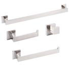 Kit Acessórios Para Banheiro Aço Inox Premium Cromado 4 Peças