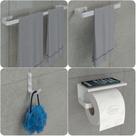 Kit Acessórios Para Banheiro Branco 4 Peças MAX Kit Acessórios Para Banheiro Branco 4 Peças MAX