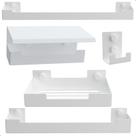 Kit Acessórios Para Banheiro Branco 5 Peças ELG