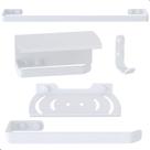 Kit Acessórios Para Banheiro Branco 5 Peças Zmt