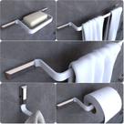 Kit Acessórios Para Banheiro Branco e Cromo Empire 5 peças