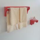 Kit Acessórios Para Banheiro Conjunto 2 Peças Porta Toalhas Papel Higiênico Vermelho Laca Kit Acessórios Para Banheiro Conjunto 2 Peças Porta Toalhas Papel Higiênico Vermelho Laca