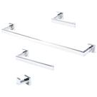 Kit Acessórios Para Banheiro Inox 304 Premium 4 Peças Brilhante