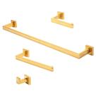 Kit Acessórios Para Banheiro Inox 304 Premium 4 Peças Dourado