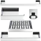 Kit Acessórios Para Banheiro Inox 5 Peças Master Slim DF Kit Acessórios Para Banheiro Inox 5 Peças Master Slim DF