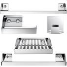 Kit Acessórios Para Banheiro Inox 5 Peças Master Slim DF Kit Acessórios Para Banheiro Inox 5 Peças Master Slim DF