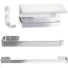 Kit Acessórios Para Banheiro Inox e Cromado 4 Peças MAX