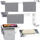 Kit Acessórios Para Banheiro Inox e Cromado 5 Peças MAX