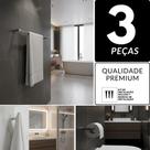 Kit Acessórios Para Banheiro Lavabo Metal Escovado 2030OR Orion