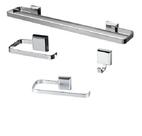 Kit Acessórios Para Banheiro Luxo 4 Peças Inox Duplo Kit Acessórios Para Banheiro Luxo 4 Peças Inox Duplo