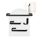 Kit Acessórios Para Banheiro Luxo 4 Peças Preto Fosco