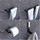 Kit Acessórios Para Banheiro Preto e Cromo Empire 4 peças Kit Acessórios Para Banheiro Preto e Cromo Empire 4 peças