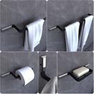 Kit Acessórios Para Banheiro Preto e Cromo Empire 5 peças Kit Acessórios Para Banheiro Preto e Cromo Empire 5 peças