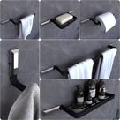 Kit Acessórios Para Banheiro Preto e Cromo Empire 6 peças Kit Acessórios Para Banheiro Preto e Cromo Empire 6 peças