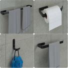 Kit Acessórios Para Banheiro Preto Fosco 4 Peças