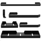 Kit Acessórios Para Banheiro Preto Fosco 6 Peças