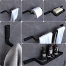 Kit Acessórios Para Banheiro Preto Fosco Empire 6 peças Kit Acessórios Para Banheiro Preto Fosco Empire 6 peças