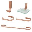 Kit Acessórios Para Banheiro Quadrado 5 Peças Luxo