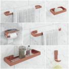 Kit Acessórios Para Banheiro Rose 6 Peças C/ Suporte Celular