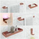 Kit Acessórios Para Banheiro Rose 6 Peças C/ Suporte Celular