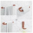 Kit Acessórios Para Banheiro Rose Gold 4 Peças Luxo Quadrado