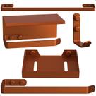 Kit Acessórios Para Banheiro Rose Gold 5 Peças Max