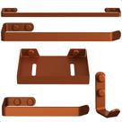Kit Acessórios Para Banheiro Rose Gold 5 Peças Plus