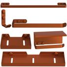 Kit Acessórios Para Banheiro Rose Gold 6 Peças Max