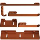 Kit Acessórios Para Banheiro Rose Gold 6 Peças Plus