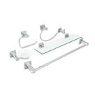 Kit Acessórios Para Banheiro São Francisco Inox - 6 Peças