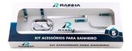 Kit Acessórios Para Banheiro Valência Polido - Metais Rainha Kit Acessórios Para Banheiro Valência Polido - Metais Rainha