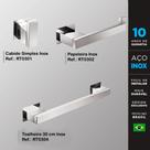 Kit Acessórios Para Banheiros 3 Peças Inox - Kromus KITRT3