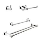 Kit Acessórios Para Banheiros 4 Peças Inox - Kromus Kitqd4a