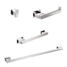 Kit Acessórios Para Banheiros 4 Peças Inox - Kromus Kitrt4 Kit Acessórios Para Banheiros 4 Peças Inox - Kromus Kitrt4