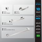 Kit Acessórios Para Banheiros 4 Peças Inox - Kromus Kitrt4 Kit Acessórios Para Banheiros 4 Peças Inox - Kromus Kitrt4