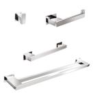 Kit Acessórios Para Banheiros 4 Peças Inox - Kromus Kitrt4a