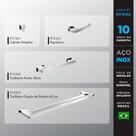 Kit Acessórios Para Banheiros 4 Peças Inox - Kromus Kitrt4a
