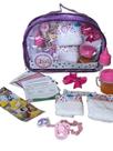 Kit acessórios para boneca reborn Fralda grande Mamadeira Magica Chupeta Bebê Recém Nascida Realista ED1 Brinquedos Bolsa Infantil Certidão Adesivos