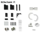Kit Acessórios para Box Frontal de Vidro 8mm 1 Fixo + 1 Móvel com Roldanas de Latão e Puxador de A
