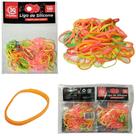 Kit acessorios para cabelo elastico / rabico de silicone colors com 100 pecas 1cm de ø