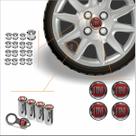 Kit Acessórios Para Roda Calota Fiat Emblema Resinado + Tampa Ventil Antifurto + Capa Parafuso