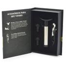 Kit Acessórios para Vinho 4 Peças com Bomba de Vinho
