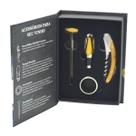 Kit Acessórios para Vinho 4 Peças Detalhes em Madeira