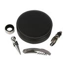 Kit Acessórios para Vinho ACASA Couro com 4 Peças