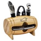 Kit Acessórios para Vinho com 4 Peças Ideal para Presentear Amantes de Vinho Abridor Dosador Tampa Cortador e Suporte Kit Acessórios para Vinho com 4 Peças Ideal para Presentear Amantes de Vinho Abridor Dosador Tampa Cortador e Suporte