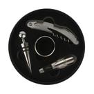 Kit Acessórios para Vinho Couro com 4 Peças - ACASA