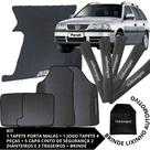 Kit Acessórios Parati g3 2000 a 2004 Tapete Emborrachado + Porta Malas + 5 Capas de Cinto Segurança