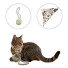 Kit Acessórios Pet Bandana + Brinquedo Mordedor + Coleira para Cachorro e Gato -